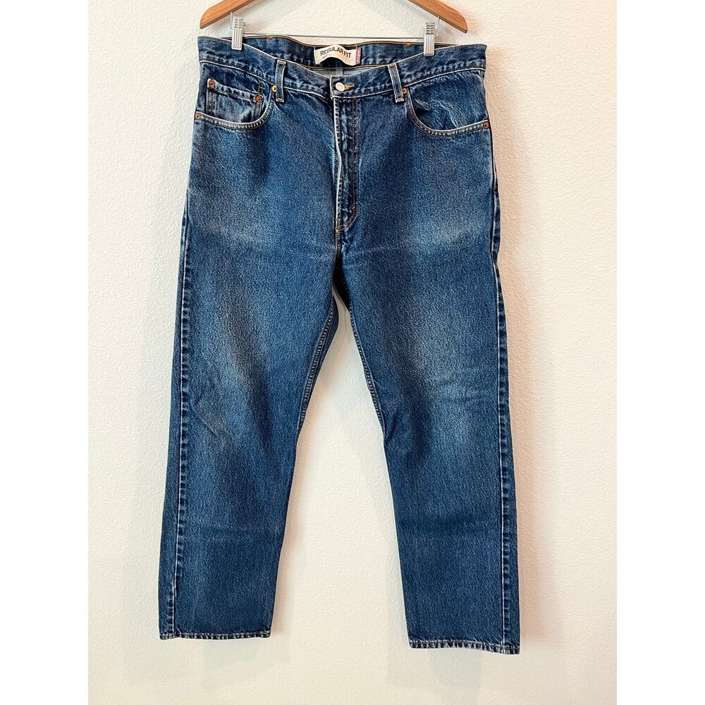 Levi's Mens Regular Fit 505 Medium Wash Straight Leg Red Tag Denim Jeans 40x34
